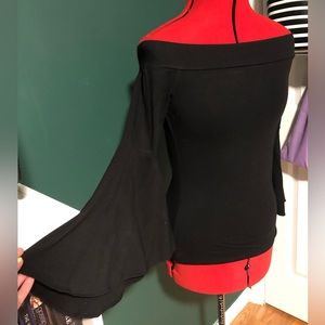 Express Off the Shoulder Bell Sleeve Top